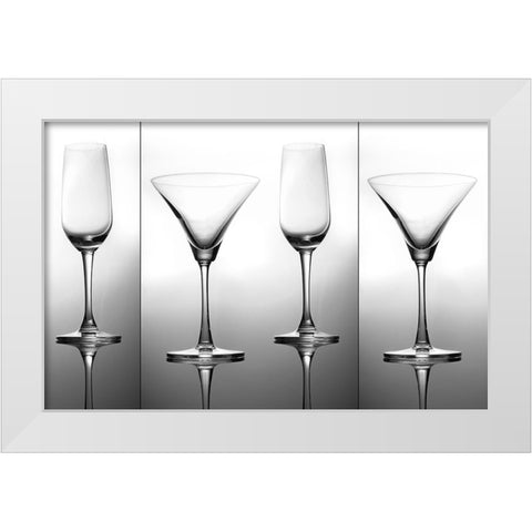 Still Life Art White Modern Wood Framed Art Print by Dhuper, Sumit