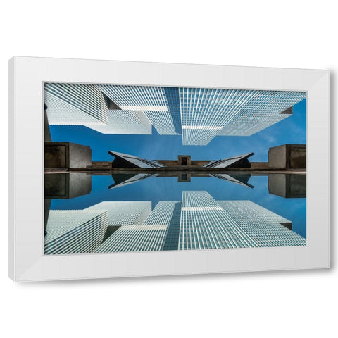 The Rotterdam White Modern Wood Framed Art Print by Koer, Jaap