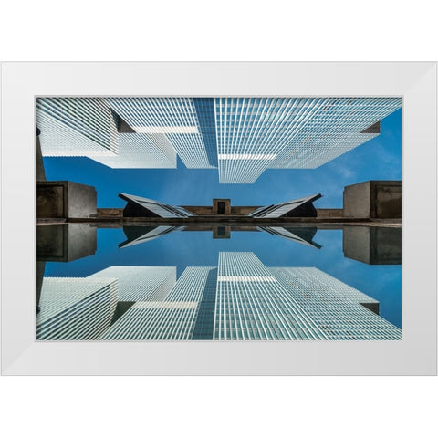 The Rotterdam White Modern Wood Framed Art Print by Koer, Jaap