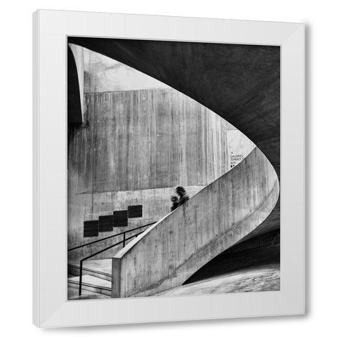 The Curve White Modern Wood Framed Art Print by Mukherjee, Debarshi