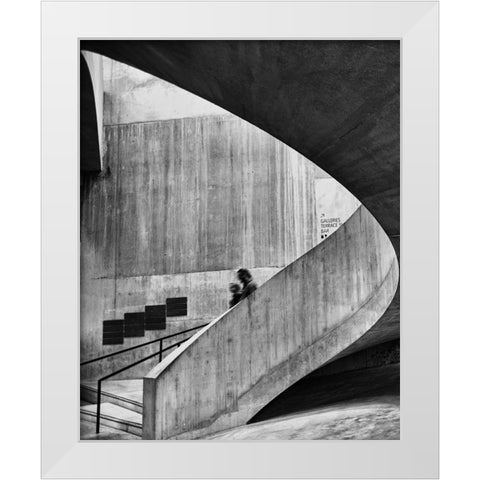 The Curve White Modern Wood Framed Art Print by Mukherjee, Debarshi