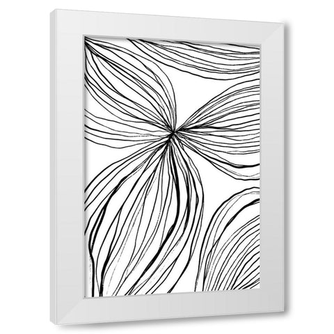 Flowerina 1 White Modern Wood Framed Art Print by uplusmestudio
