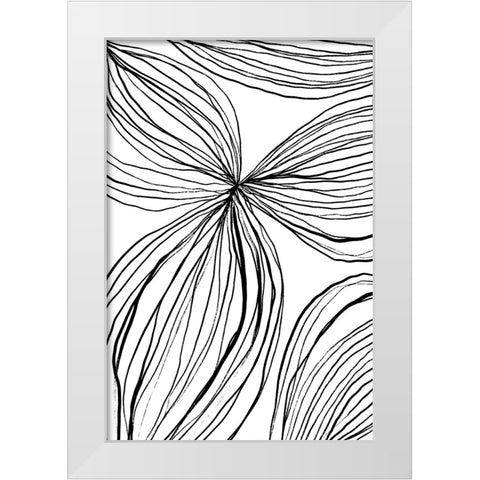Flowerina 1 White Modern Wood Framed Art Print by uplusmestudio