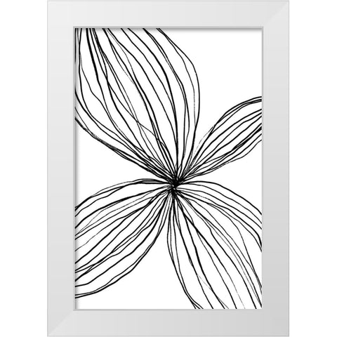 Flowerina 2 White Modern Wood Framed Art Print by uplusmestudio