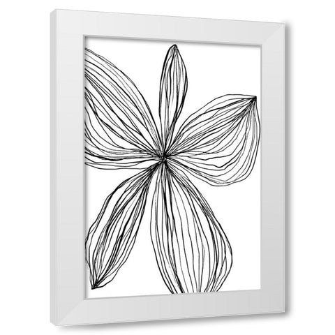 Flowerina 4 White Modern Wood Framed Art Print by uplusmestudio