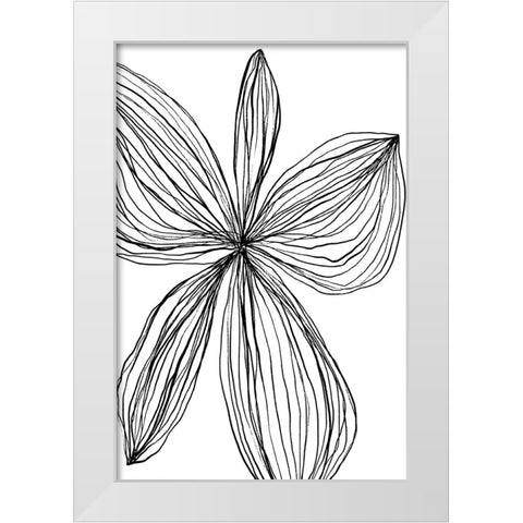 Flowerina 4 White Modern Wood Framed Art Print by uplusmestudio