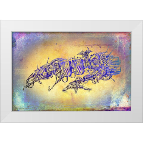 Velocide spaceship White Modern Wood Framed Art Print by Kulik, Rafal