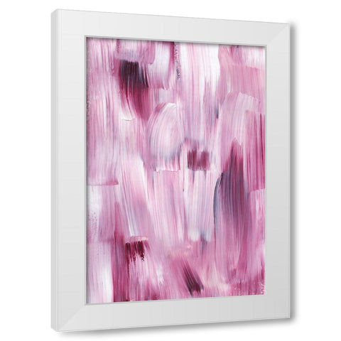 Love Enough White Modern Wood Framed Art Print by uplusmestudio