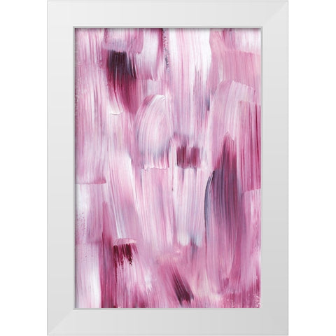 Love Enough White Modern Wood Framed Art Print by uplusmestudio