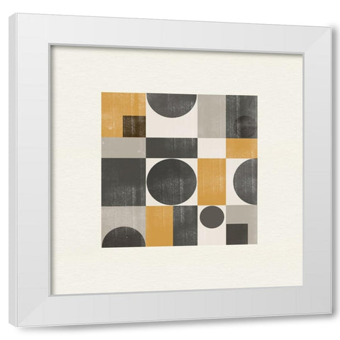 Paper Object Nr9 White Modern Wood Framed Art Print by The Miuus Studio