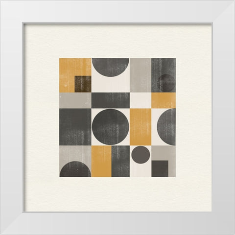 Paper Object Nr9 White Modern Wood Framed Art Print by The Miuus Studio