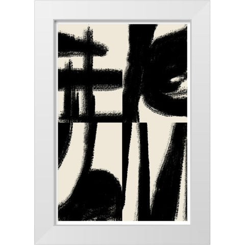 Zen Nr2 White Modern Wood Framed Art Print by The Miuus Studio