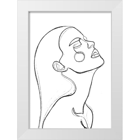 The Heat White Modern Wood Framed Art Print by Treechild