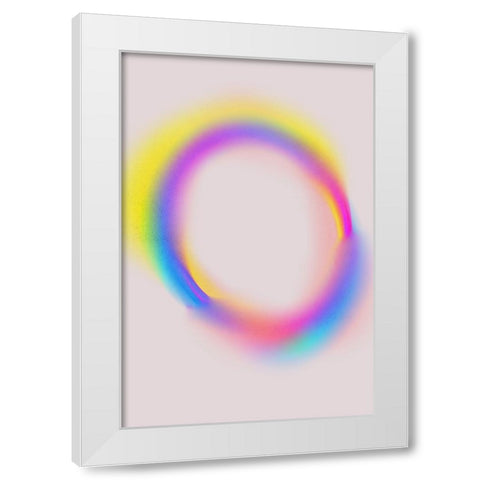 Space No 4 White Modern Wood Framed Art Print by Treechild