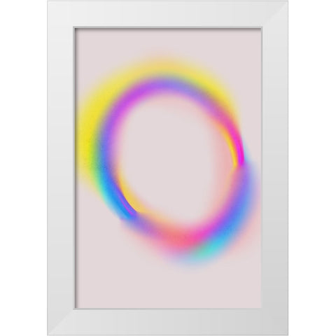 Space No 4 White Modern Wood Framed Art Print by Treechild