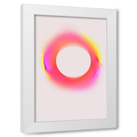 Space No 3 White Modern Wood Framed Art Print by Treechild