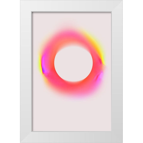 Space No 3 White Modern Wood Framed Art Print by Treechild