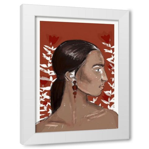 The Beginning White Modern Wood Framed Art Print by Treechild