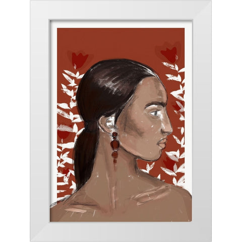 The Beginning White Modern Wood Framed Art Print by Treechild