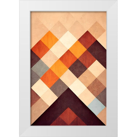 The Pyramid White Modern Wood Framed Art Print by Treechild
