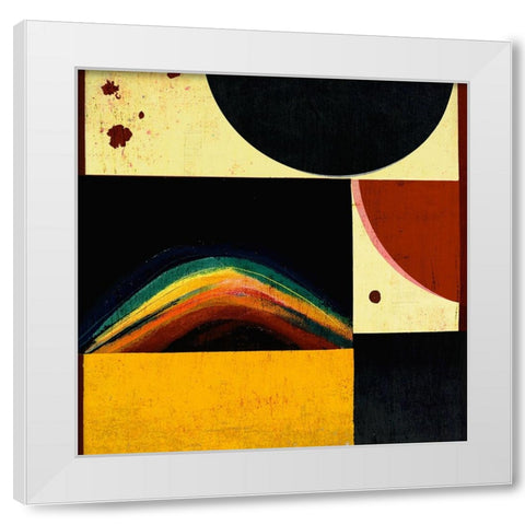 The Space Rainbow White Modern Wood Framed Art Print by Treechild