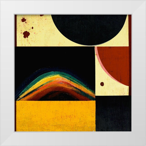 The Space Rainbow White Modern Wood Framed Art Print by Treechild