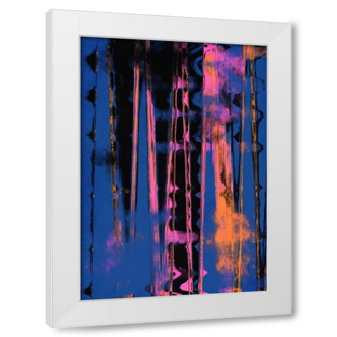 Time Machine (Blue) White Modern Wood Framed Art Print by Treechild
