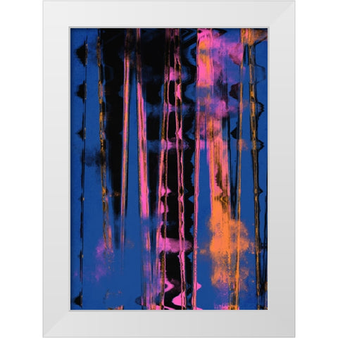 Time Machine (Blue) White Modern Wood Framed Art Print by Treechild