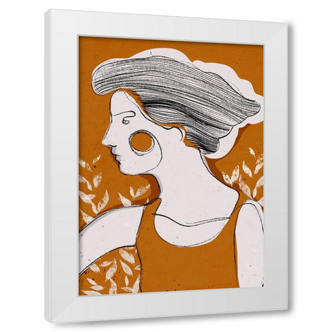 A Day In October White Modern Wood Framed Art Print by Treechild