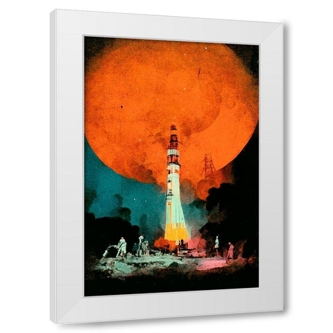 After Landing White Modern Wood Framed Art Print by Treechild