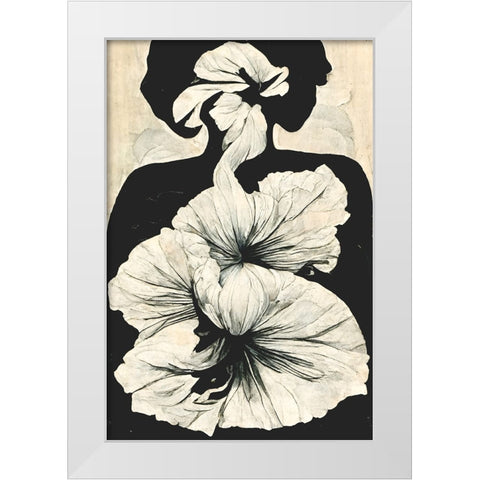 The Healing White Modern Wood Framed Art Print by Treechild