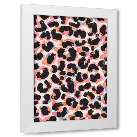 Cool Leo Pattern White Modern Wood Framed Art Print by Treechild