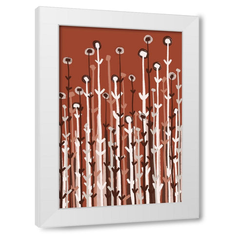 Pastel Reed White Modern Wood Framed Art Print by Treechild