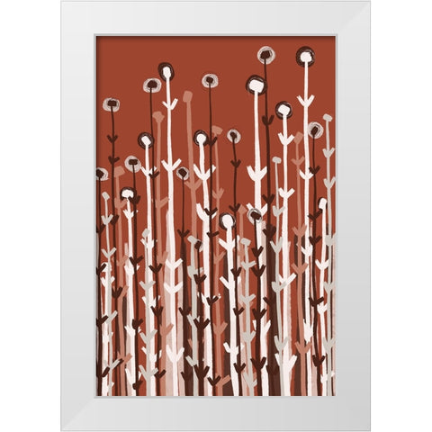 Pastel Reed White Modern Wood Framed Art Print by Treechild
