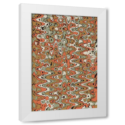 Pastel ZigZag White Modern Wood Framed Art Print by Treechild