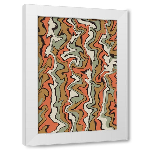Stirred Colors White Modern Wood Framed Art Print by Treechild