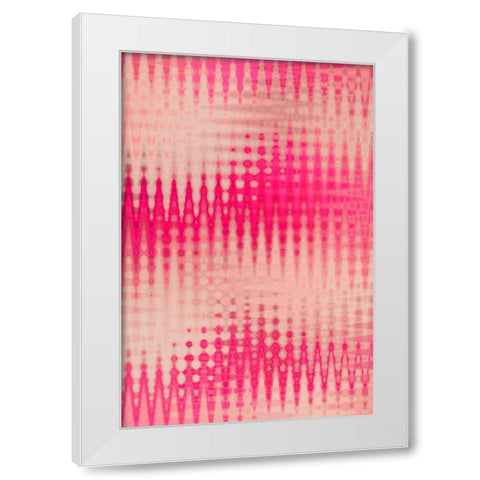 Pink Blurred Pattern White Modern Wood Framed Art Print by Treechild