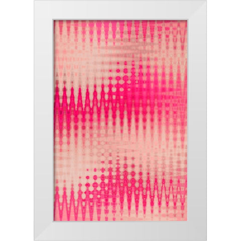 Pink Blurred Pattern White Modern Wood Framed Art Print by Treechild