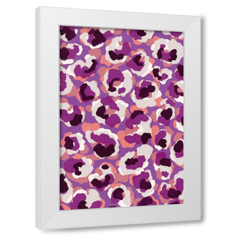 Viola Pattern White Modern Wood Framed Art Print by Treechild
