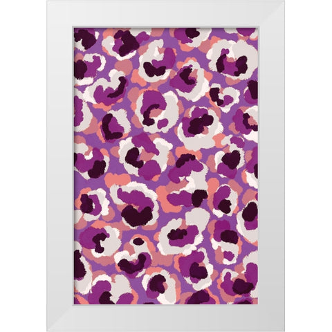 Viola Pattern White Modern Wood Framed Art Print by Treechild