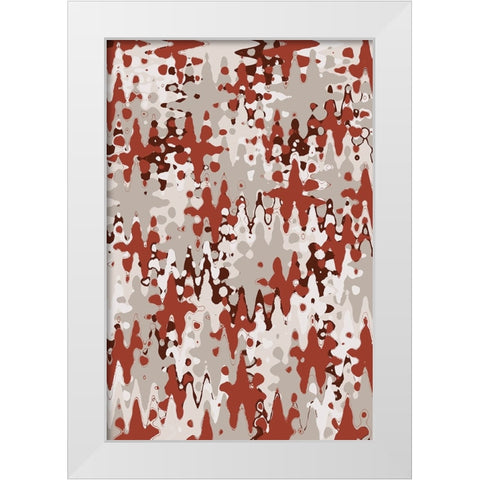 Liquid Beige Brown Pattern White Modern Wood Framed Art Print by Treechild