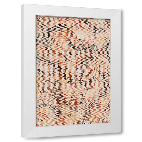 Ethno Zig Zag Pattern White Modern Wood Framed Art Print by Treechild
