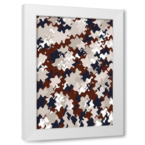 Liquid Berries Pattern White Modern Wood Framed Art Print by Treechild