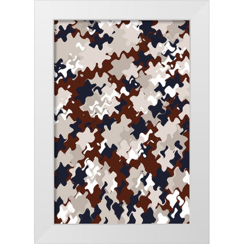 Liquid Berries Pattern White Modern Wood Framed Art Print by Treechild