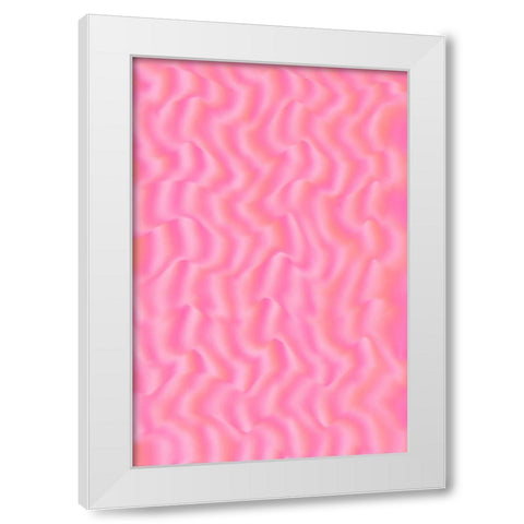 Pink Silk Pattern White Modern Wood Framed Art Print by Treechild