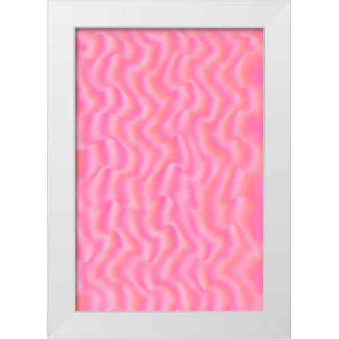 Pink Silk Pattern White Modern Wood Framed Art Print by Treechild