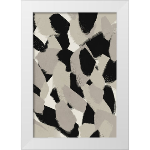 Big Stony Pattern White Modern Wood Framed Art Print by Treechild