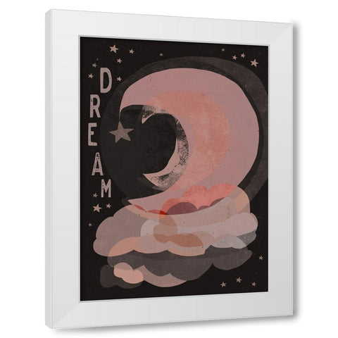 Dream (Dark Version) White Modern Wood Framed Art Print by Treechild