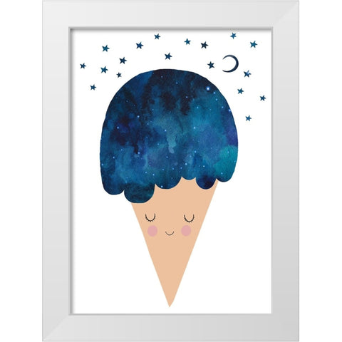 Sleep Well White Modern Wood Framed Art Print by Treechild