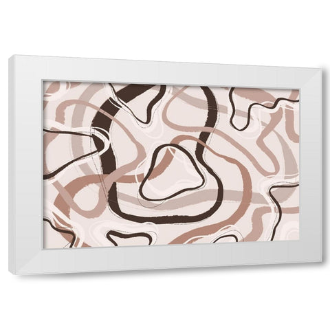 Simple Pastel Circles Square White Modern Wood Framed Art Print by Treechild